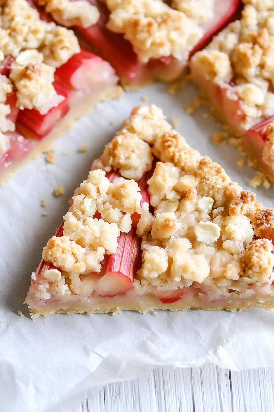 Healthy Rhubarb Tart with Shortbread Crust