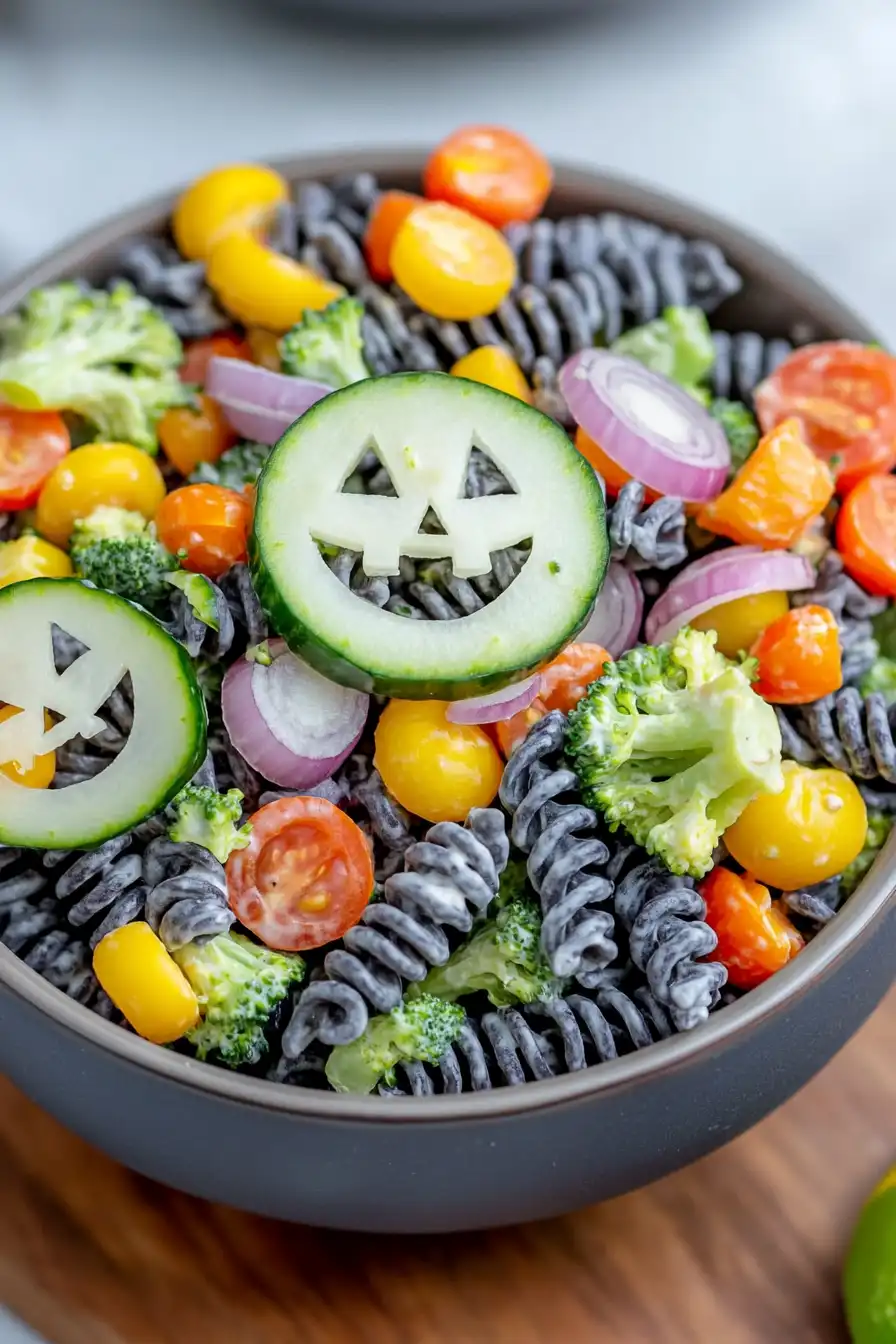 Festive Halloween Pasta Salad