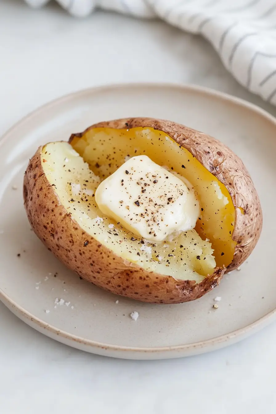 Healthy Microwave Baked Potatoes