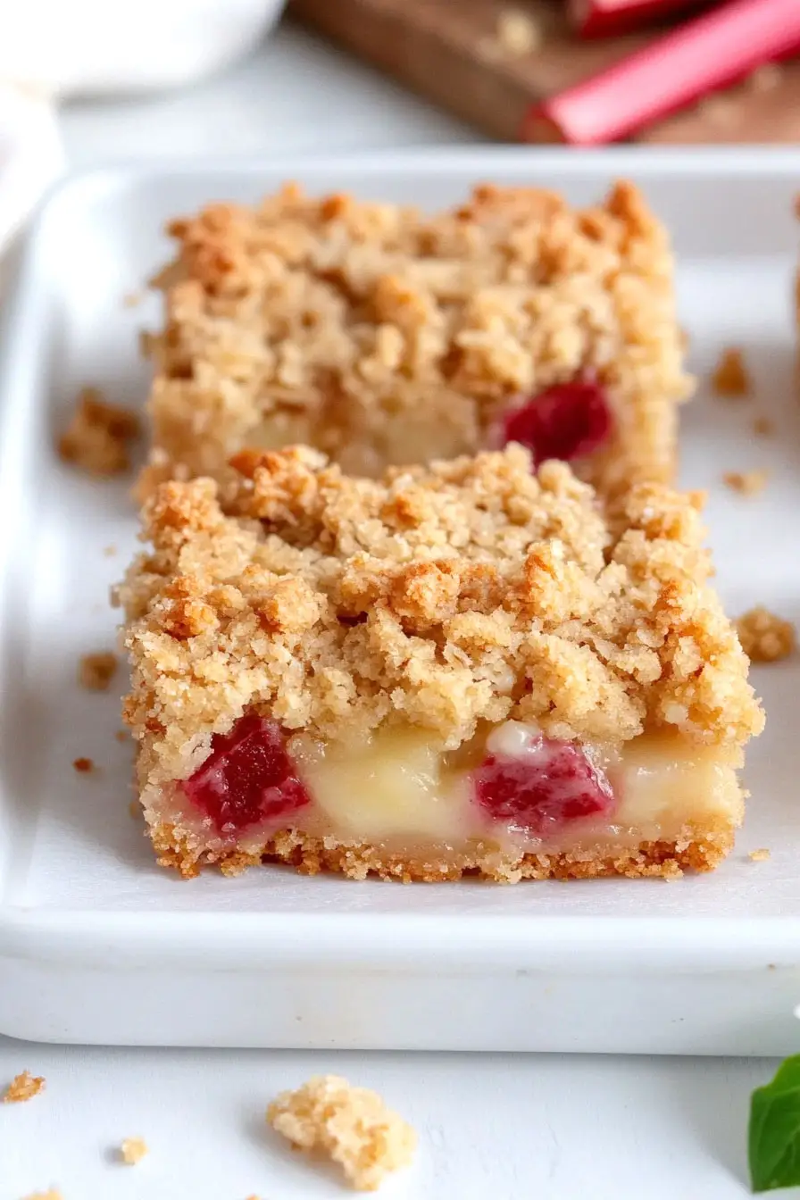 Tasty Rhubarb Bars with Shortbread Crust