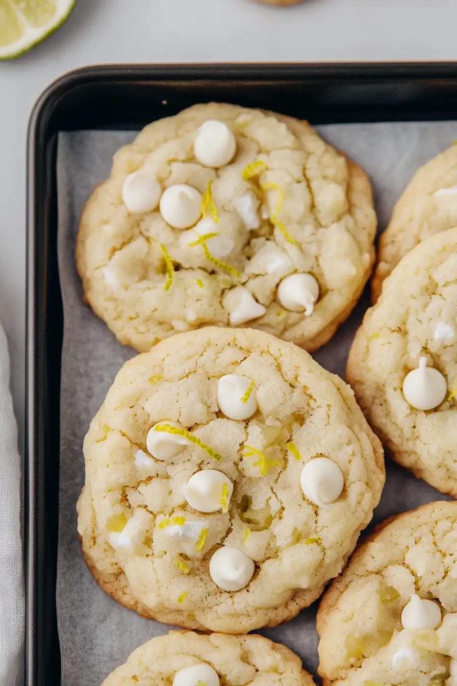 Tasty White Chocolate Key Lime Cookies
