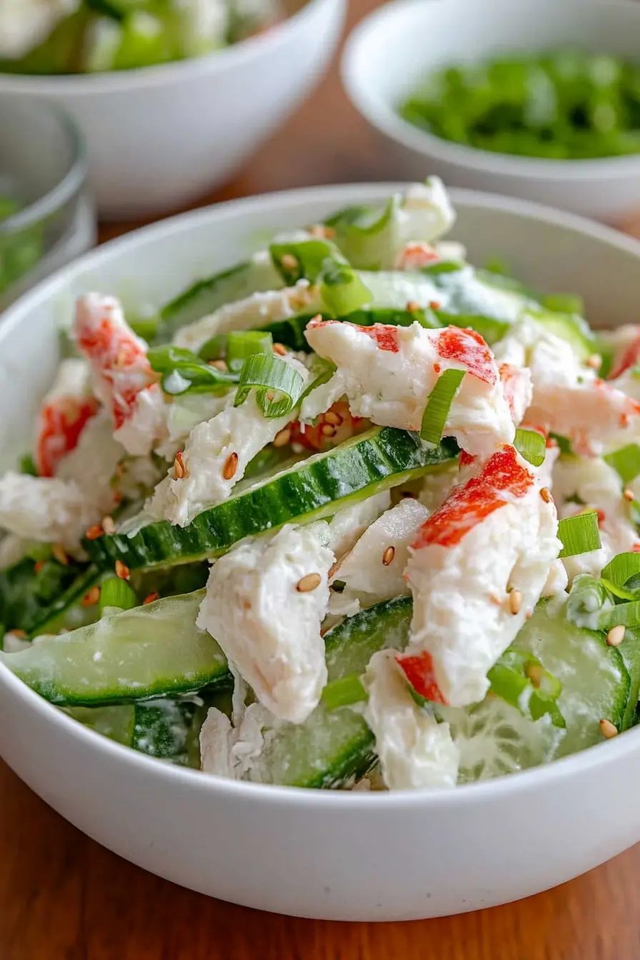 Refreshing Cucumber Salad with Crab Meat