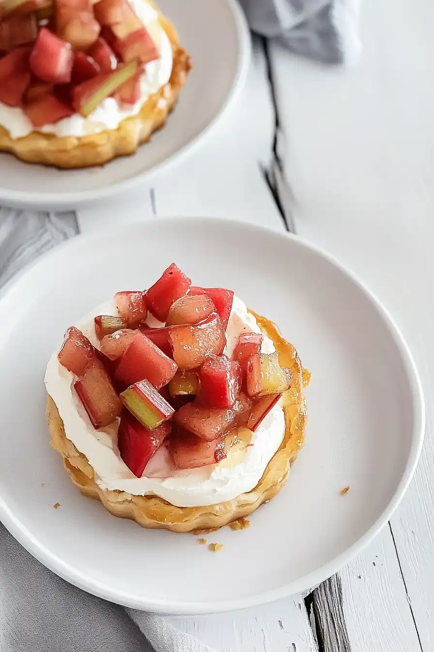Delicious Puff Pastry Rhubarb Tart