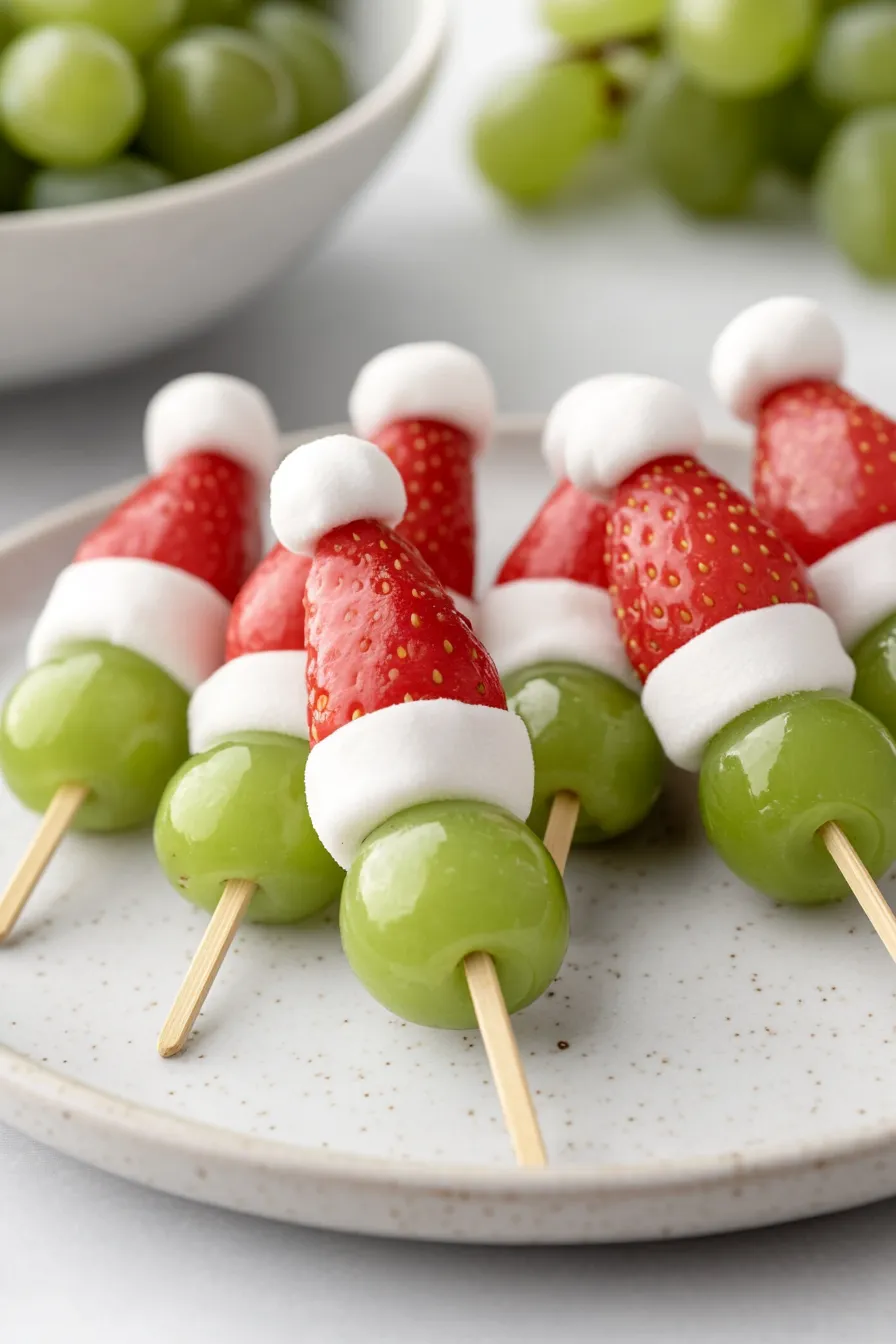 Healthy Christmas Fruit Skewers