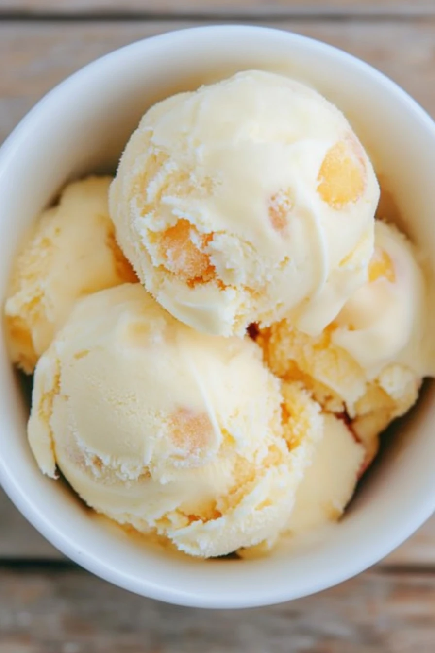 No Churn Peach Ice Cream No Eggs