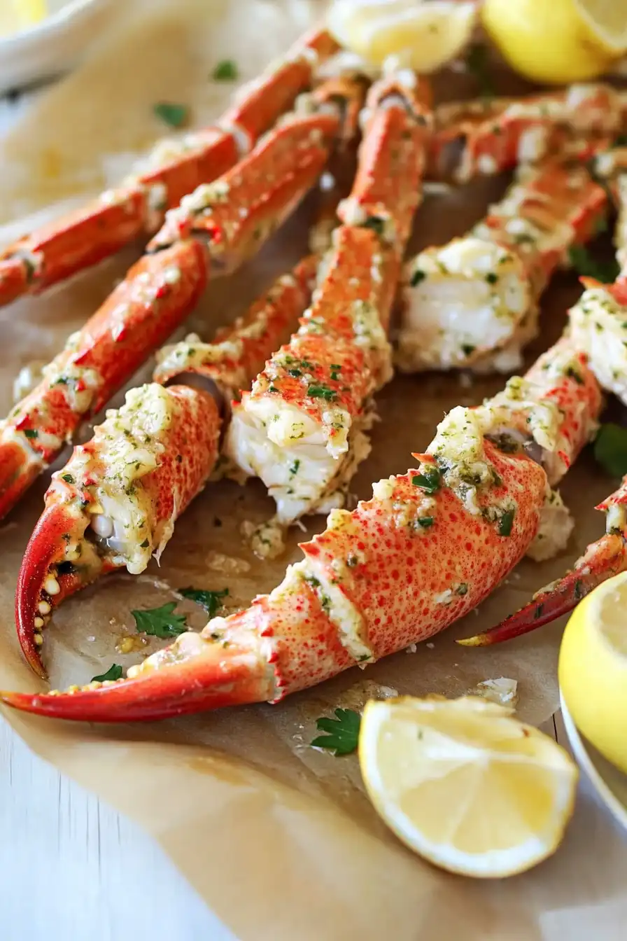 Juicy Oven Baked Crab Legs