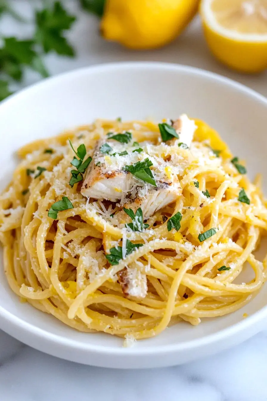 Healthy Mahi Mahi with Pasta