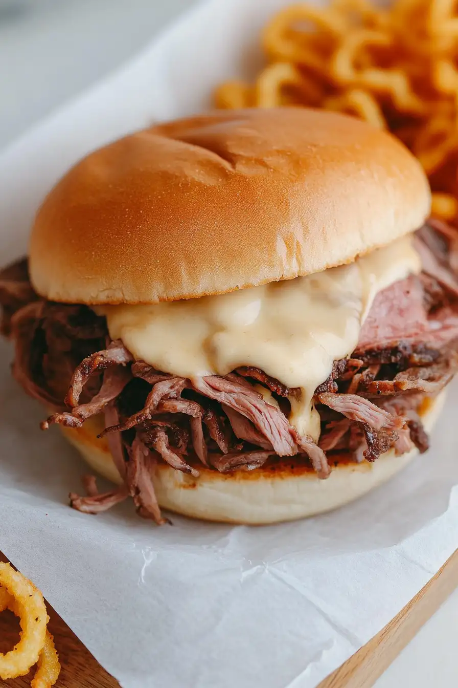 Quick Roast Beef on a Bun