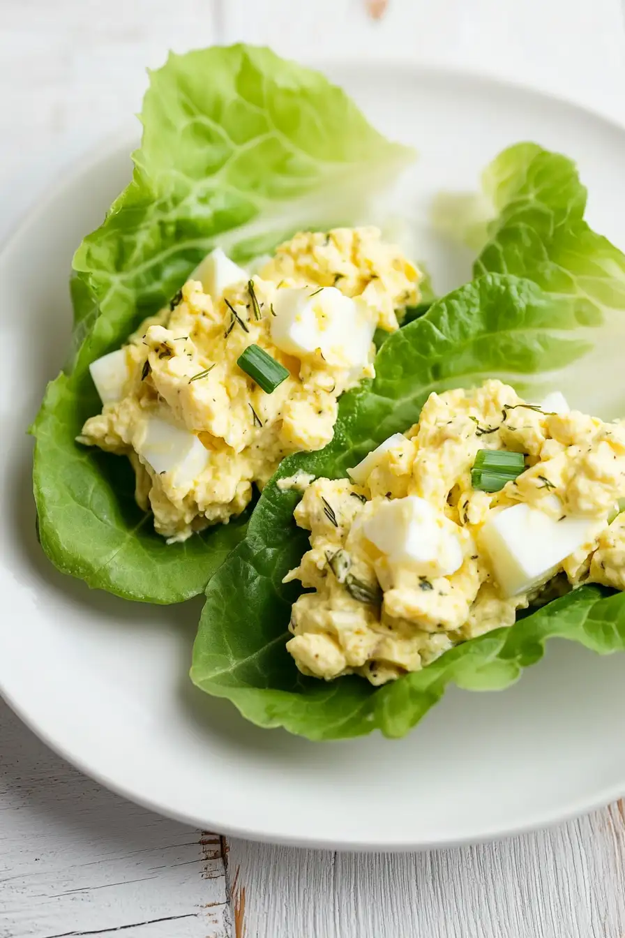 Easy Egg Salad Lettuce Wrap