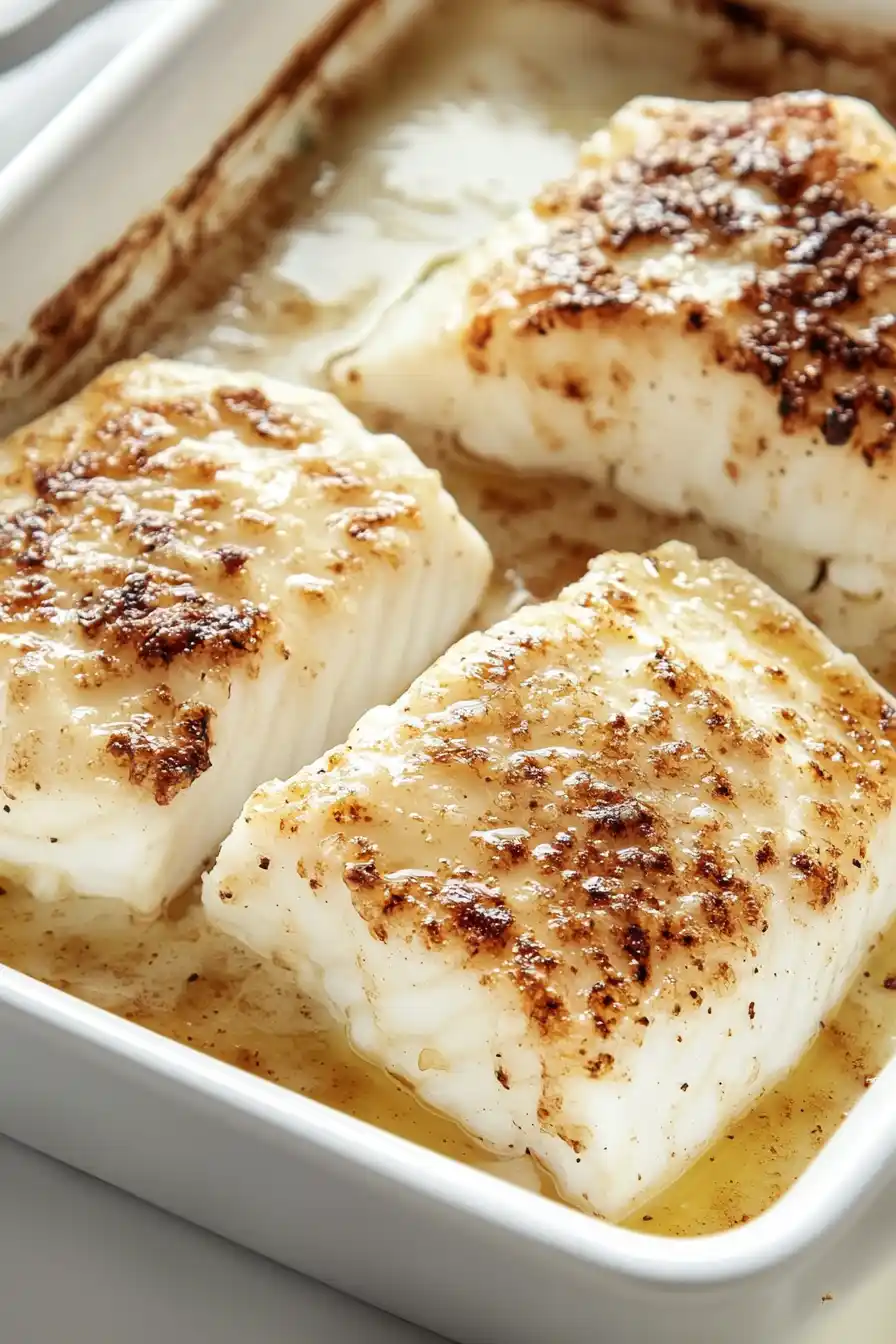 Juicy Garlic Parmesan Baked Halibut