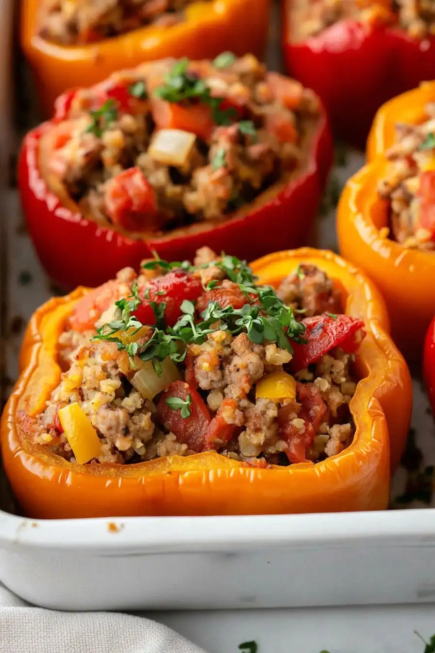 Delicious Whole30 Stuffed Bell Peppers