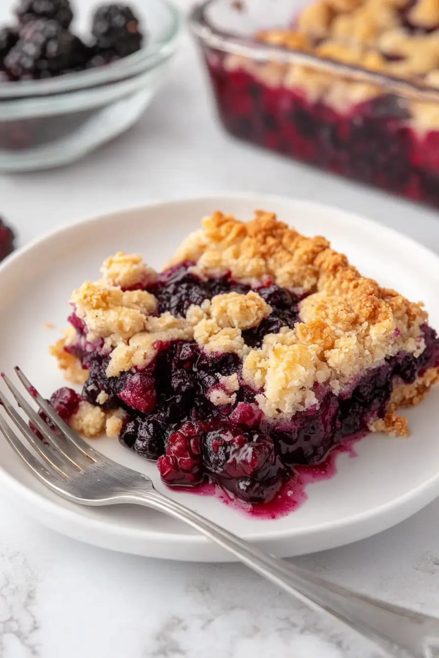Simple Blackberry Cobbler with Cake Mix