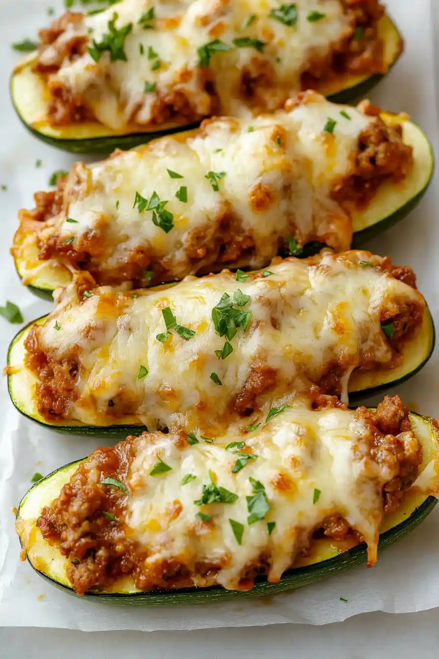 Tasty Italian Sausage Stuffed Zucchini Boats