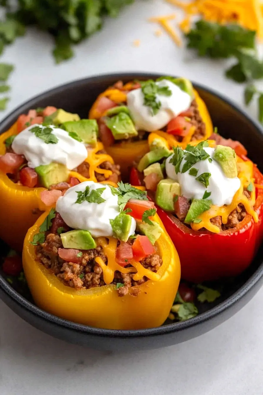 Healthy Paleo Stuffed Bell Peppers