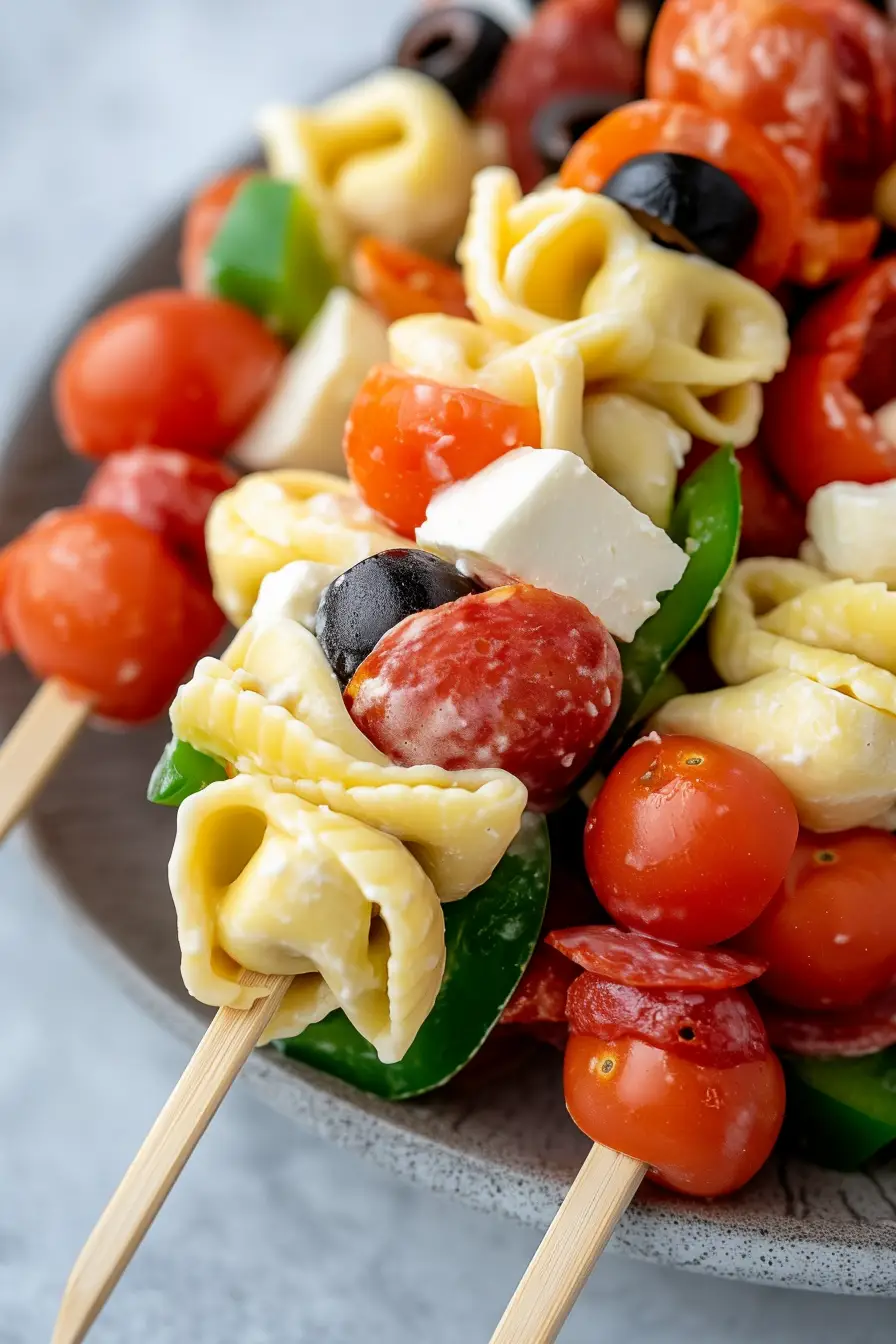 Tasty Pasta Salad on a Stick