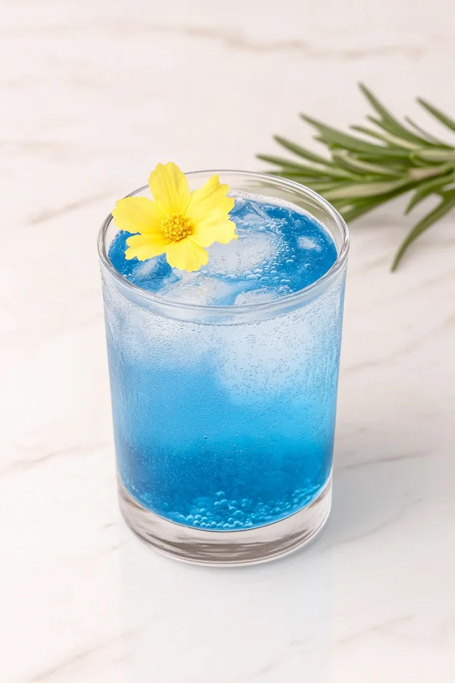 Refreshing Blue Gin and Tonic