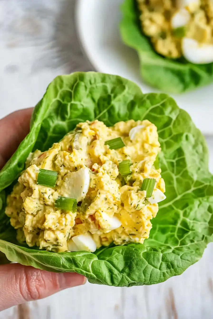 Easy Egg Salad Lettuce Wrap