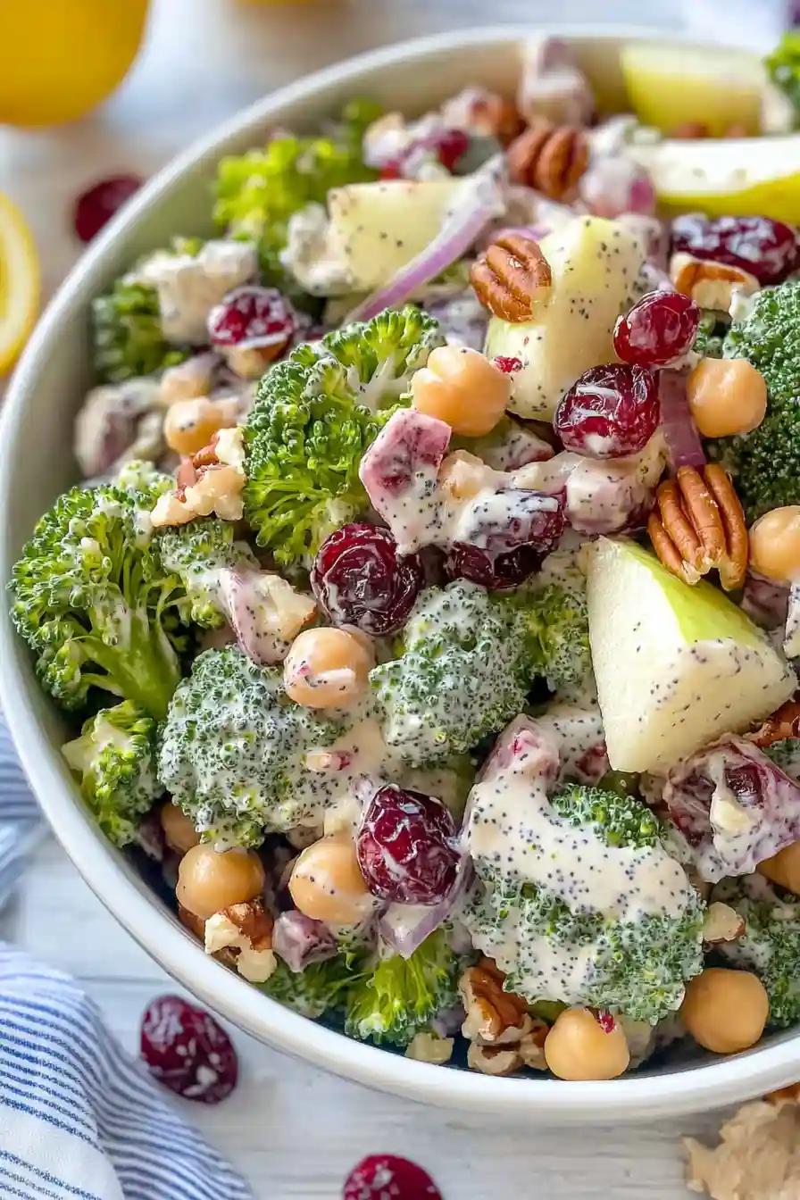 Healthy Broccoli Salad with Poppyseed Dressing