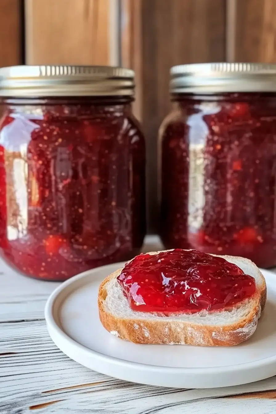 Classic Strawberry Rhubarb Jam with Pectin