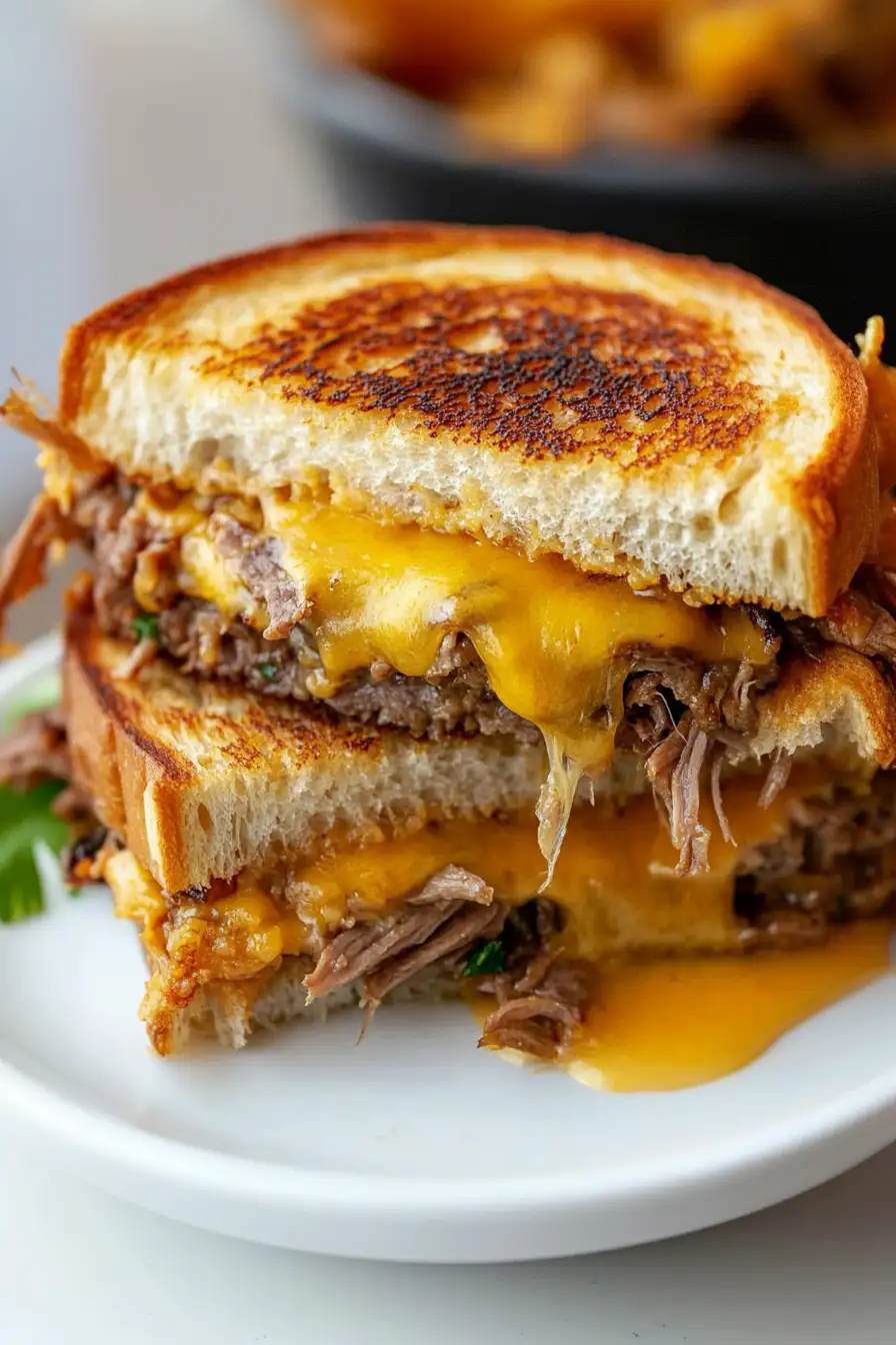 Melted Roast Beef Grilled Cheese