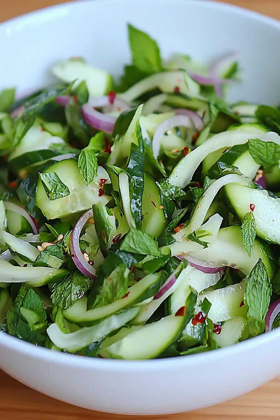 Healthy Cucumber and Mint Salad
