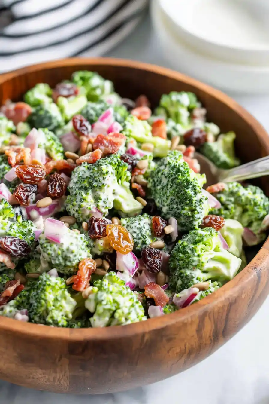 Savory Broccoli Salad with Miracle Whip
