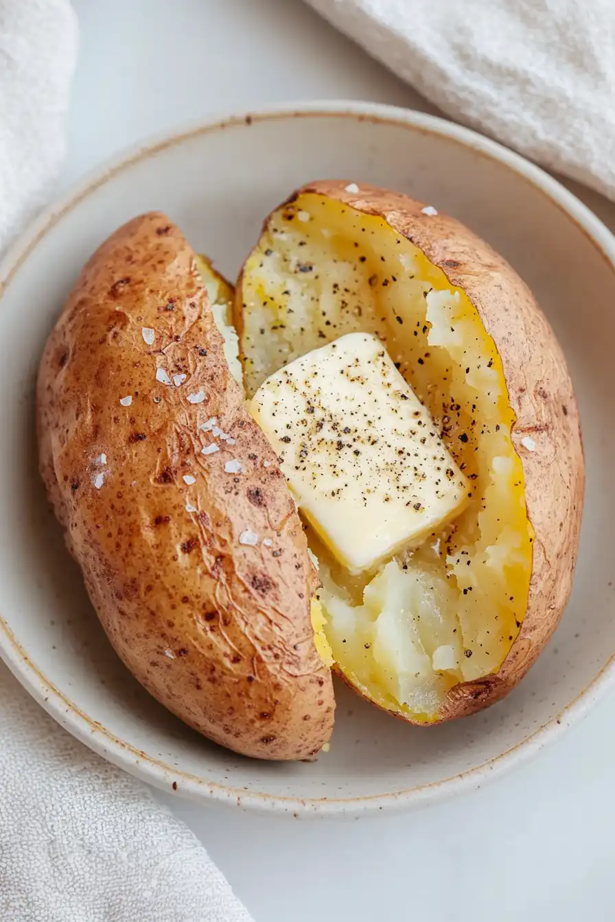 Healthy Microwave Baked Potatoes