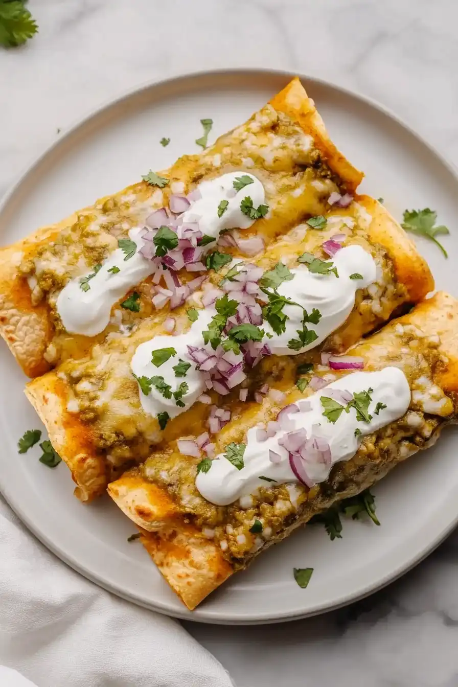 Flavorful Salsa Verde Chicken Enchiladas