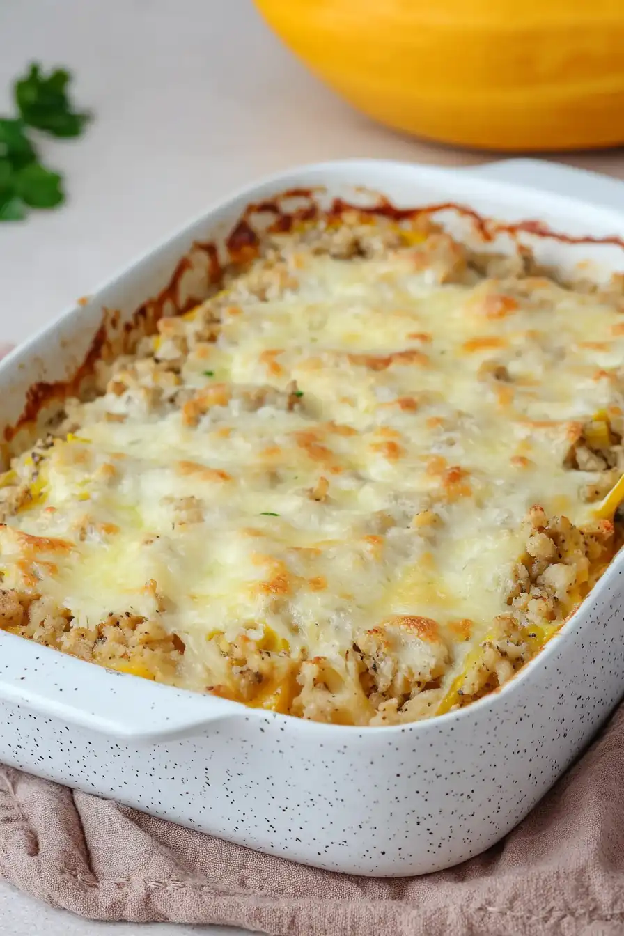 Mouthwatering Yellow Squash Casserole with Stuffing