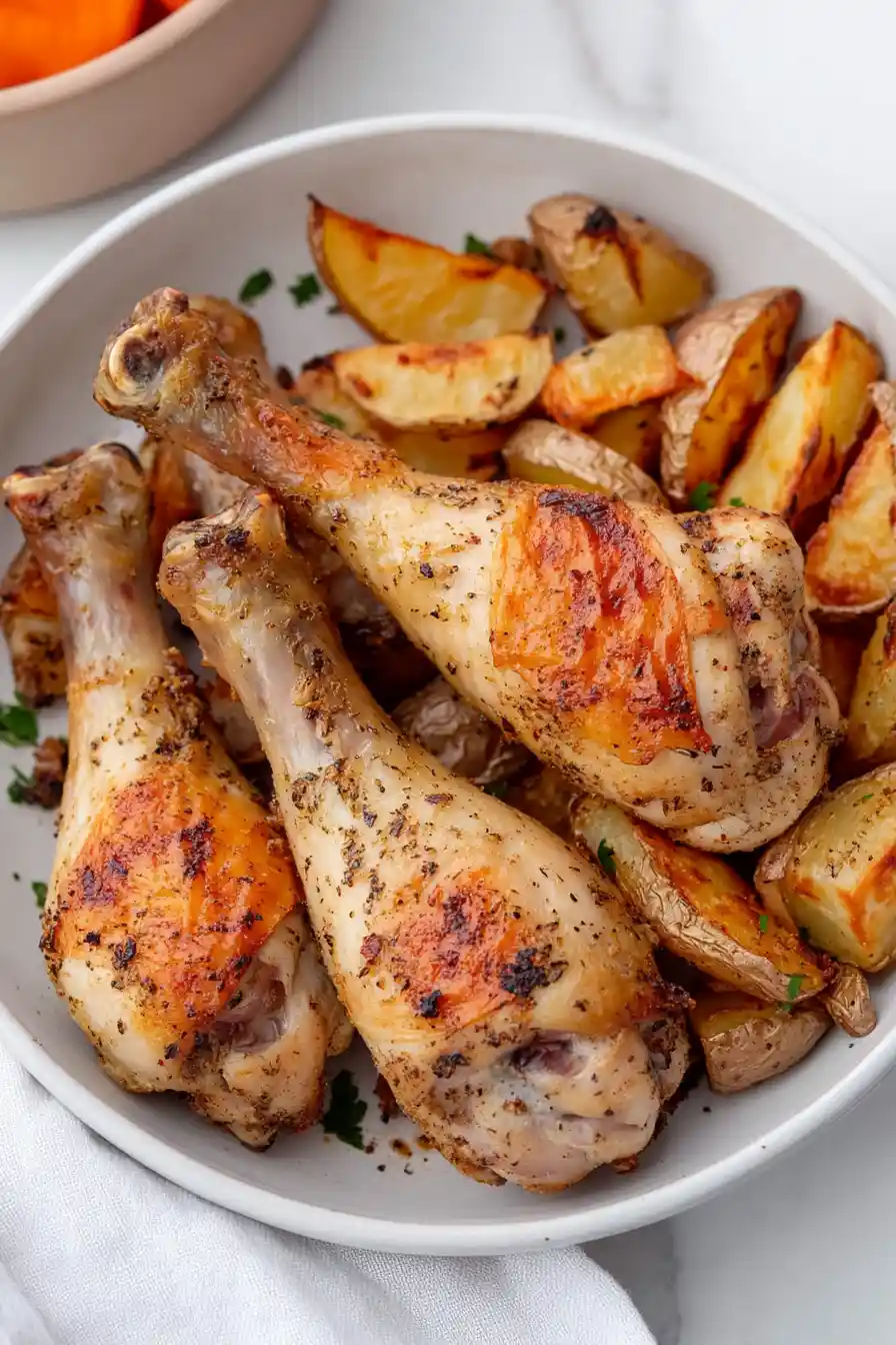 Quick Chicken with Potato Wedges