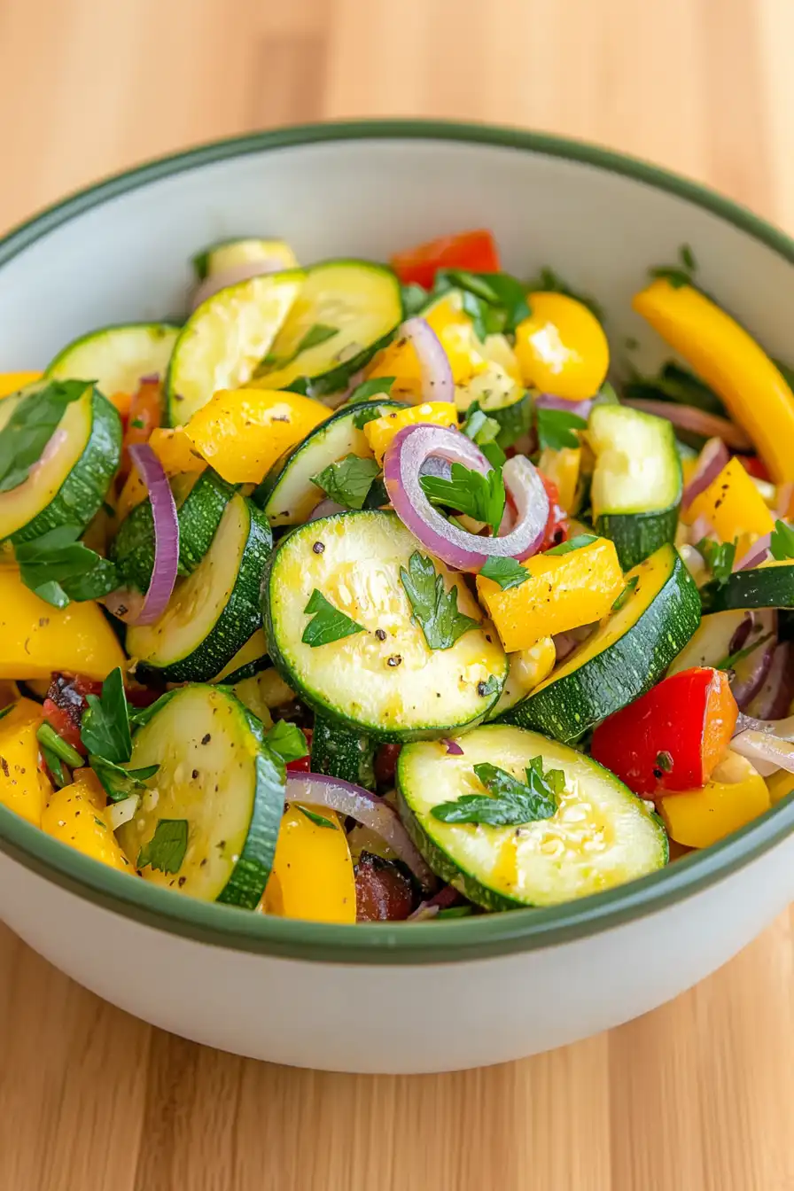 Refreshing Zucchini and Yellow Squash Salad