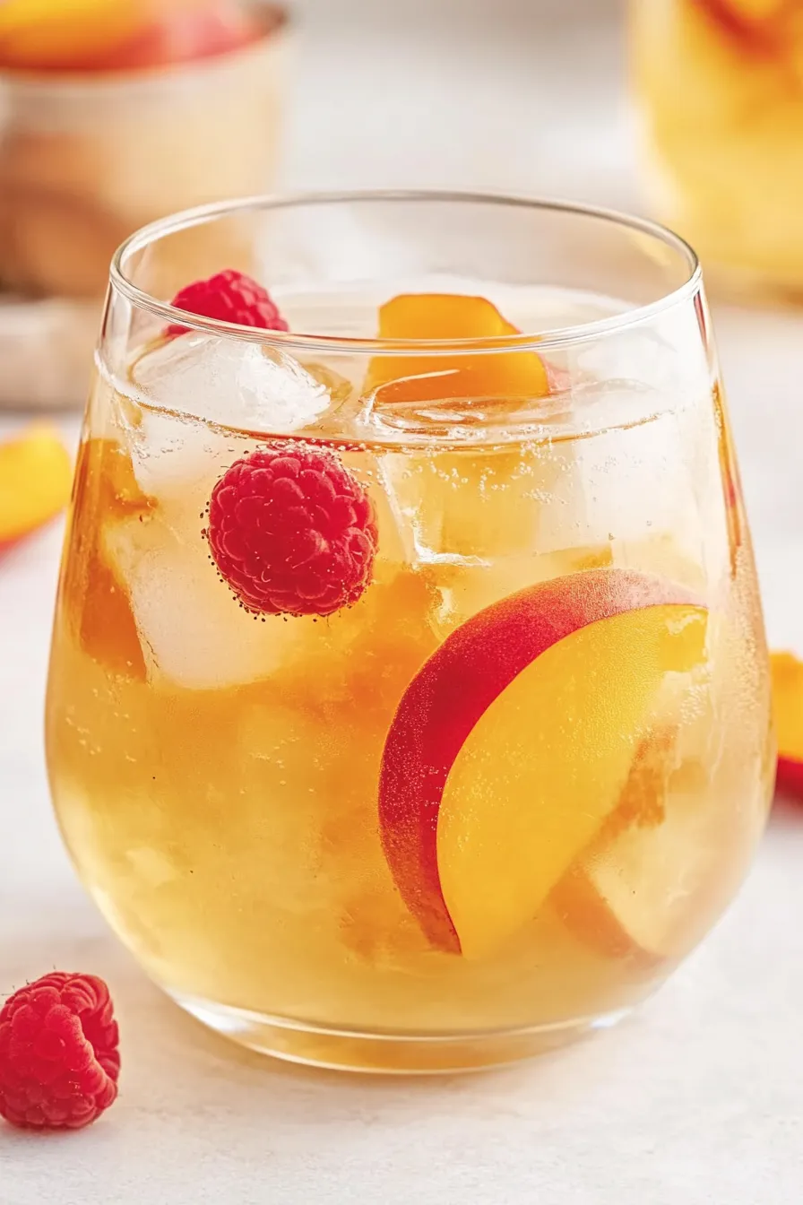 Quick Peach White Wine Sangria