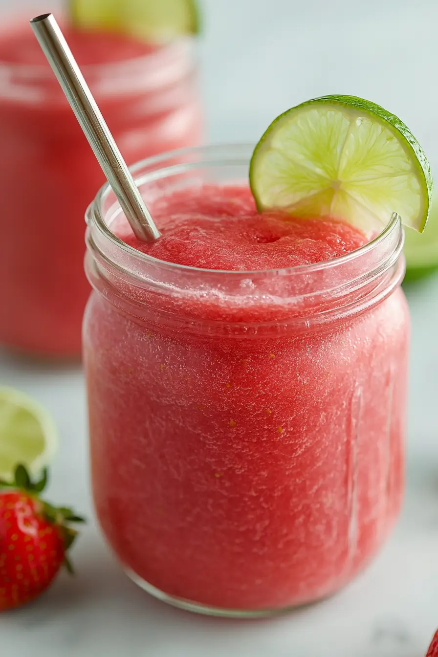 Best Watermelon and Strawberry Slushie