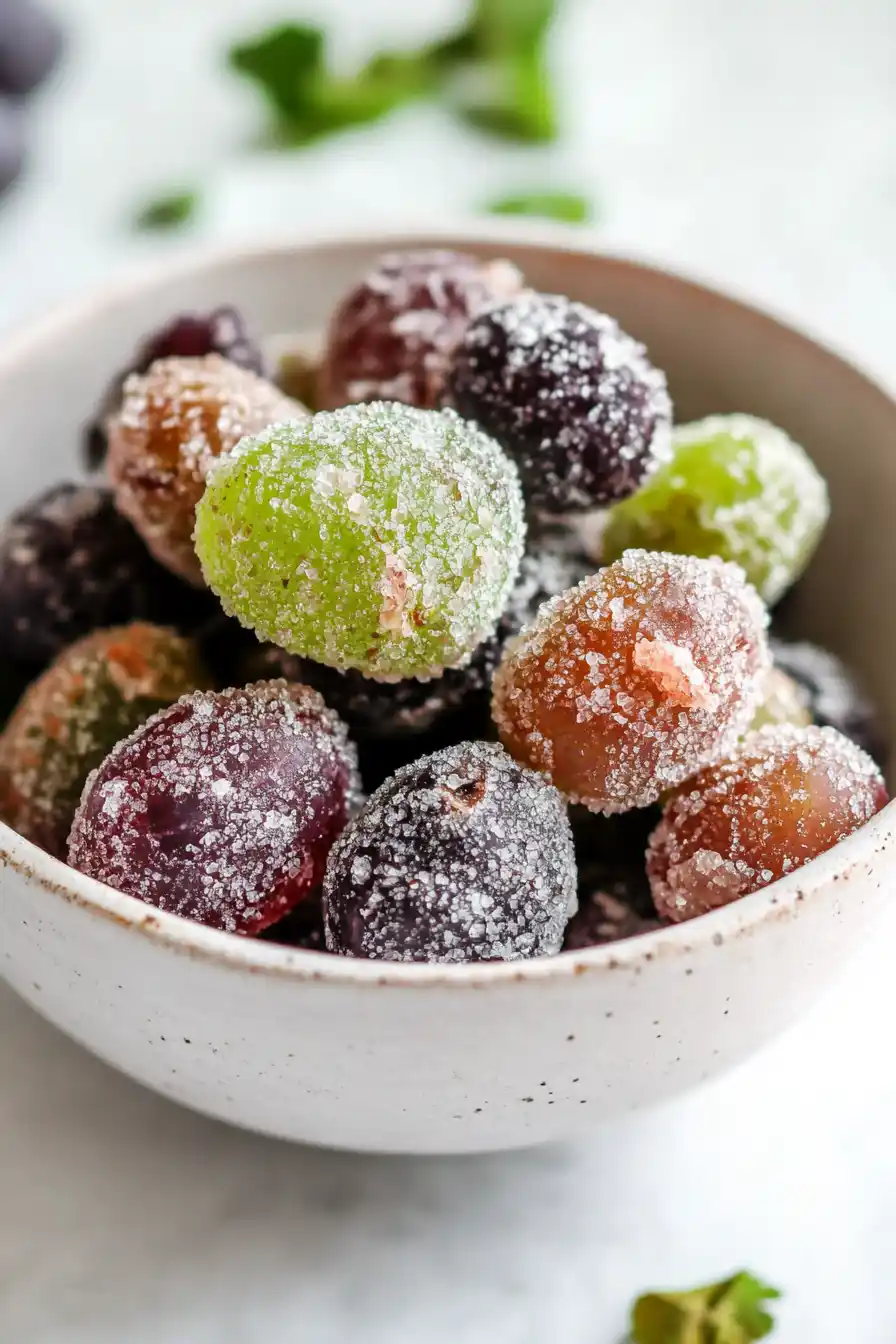 Quick Frozen Jello Grapes