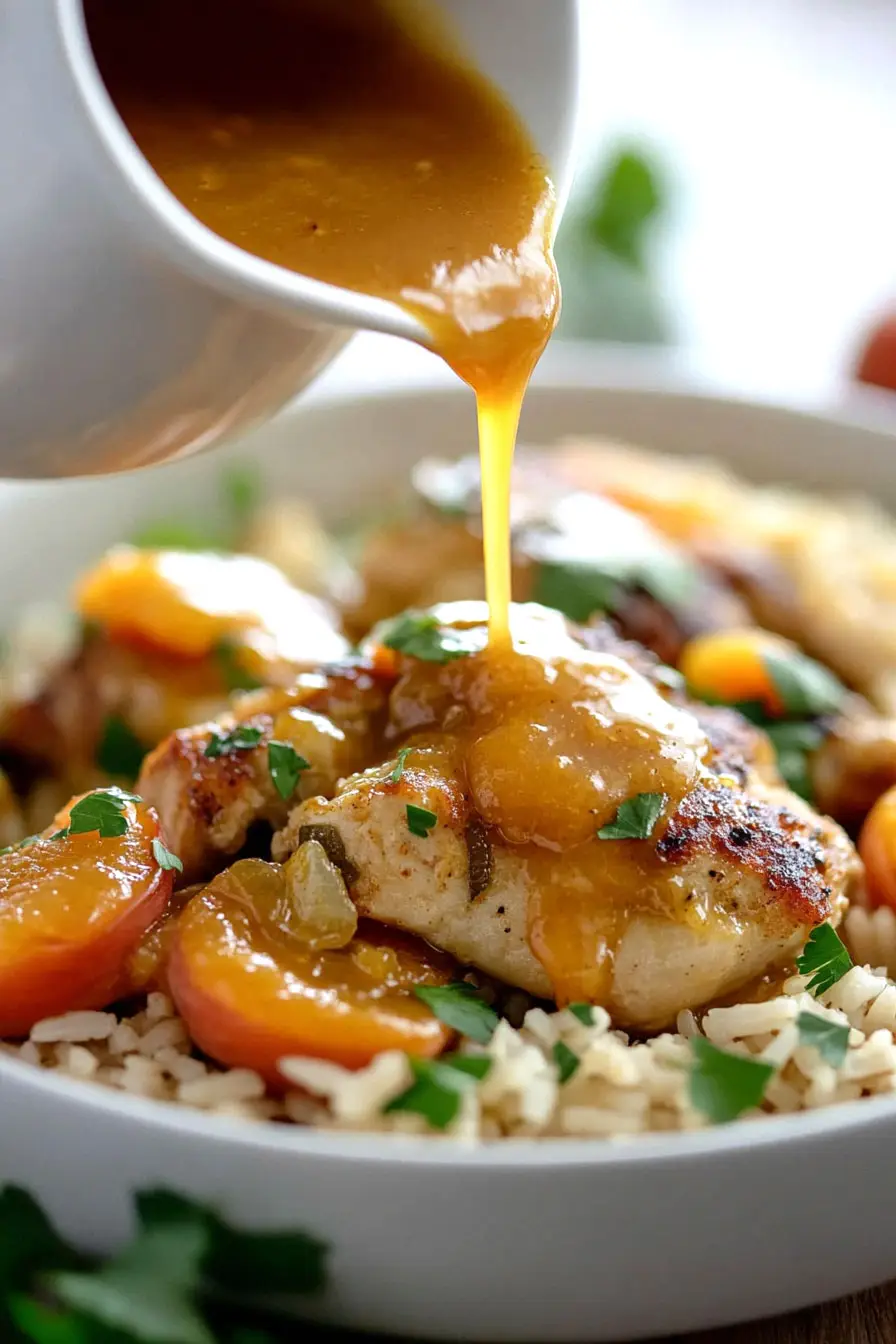 Savory Slow Cooker Apricot Chicken