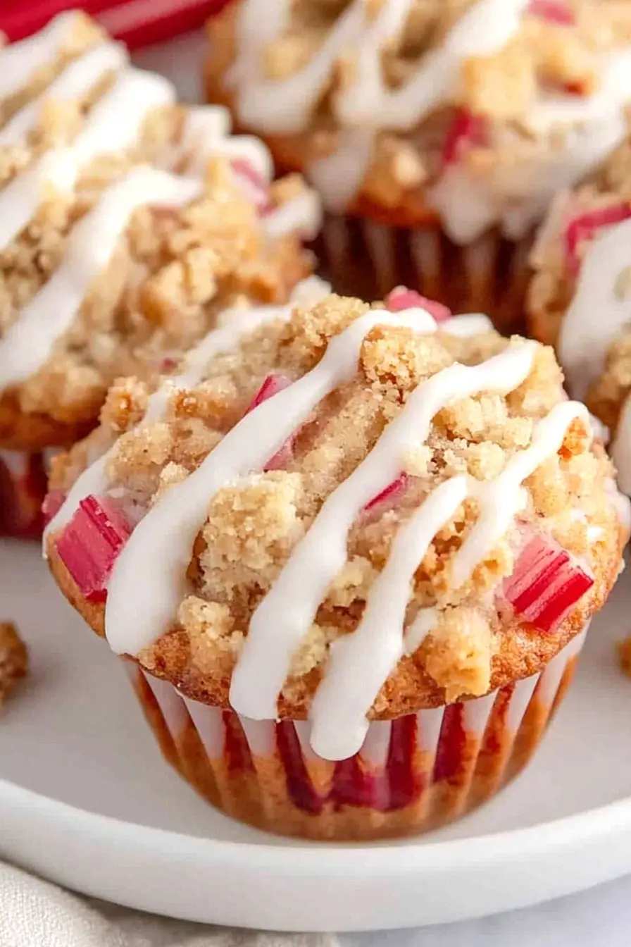 Tasty Rhubarb Streusel Muffins