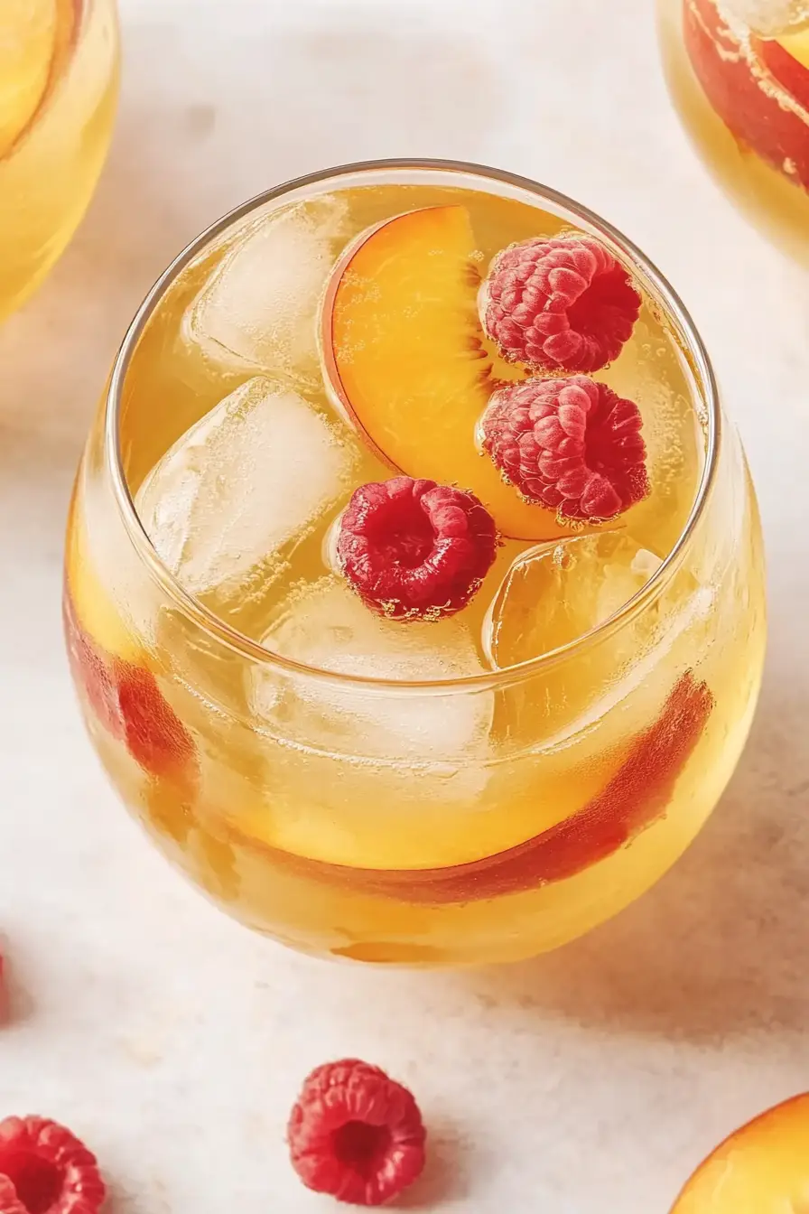 Quick Peach White Wine Sangria