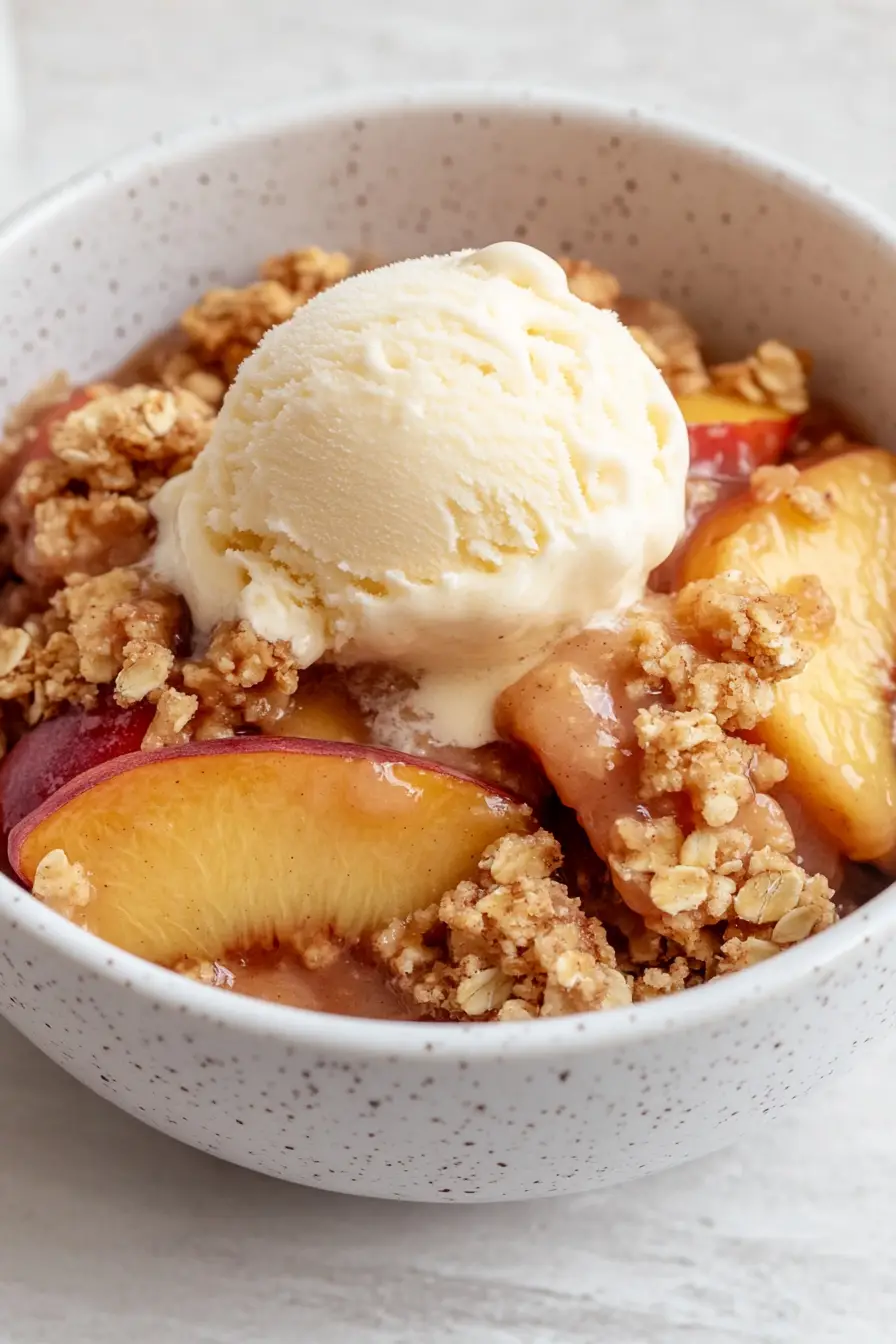 Tasty Peach Crisp with Oatmeal Recipe