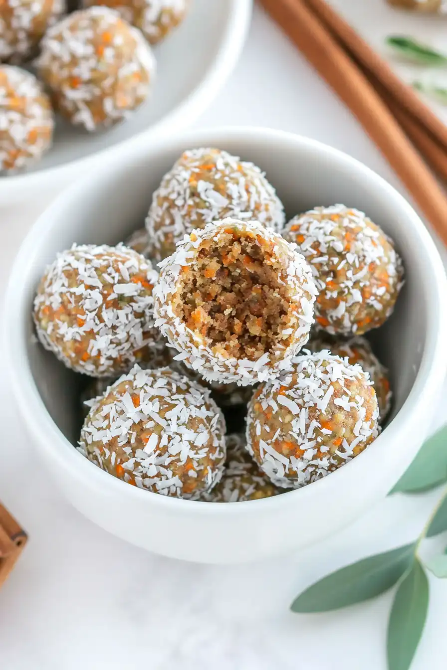 Easy Carrot Cake Protein Balls