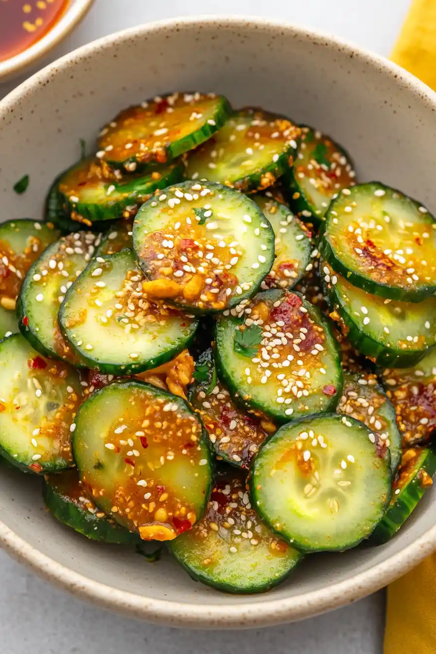 Crispy Peanut Butter Cucumber Salad