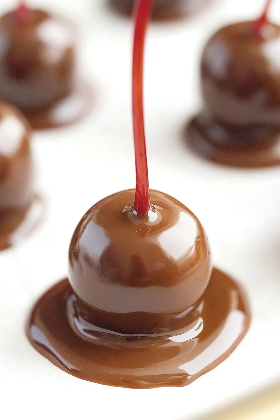 Quick Chocolate Covered Cherries with Alcohol