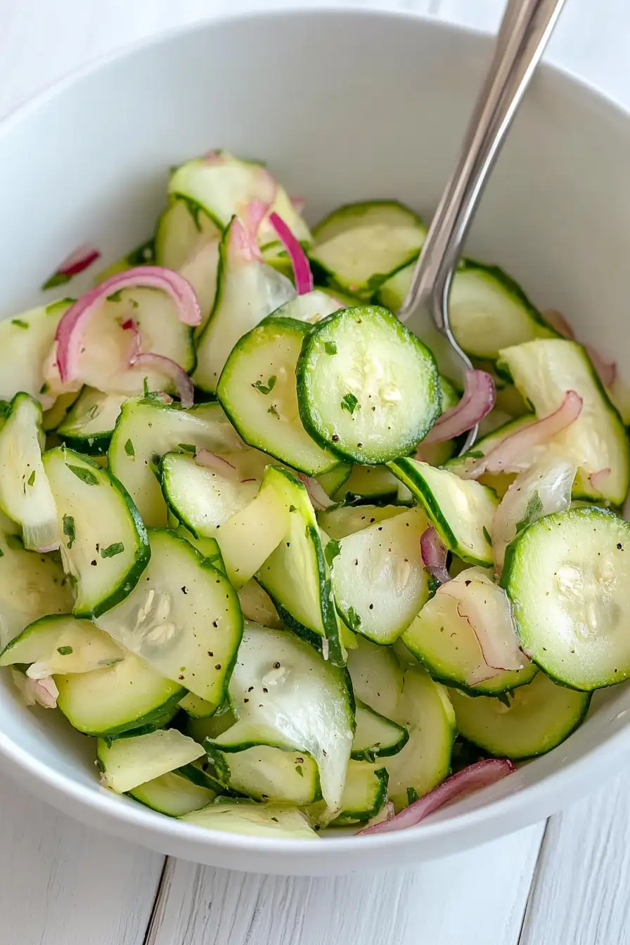 Crunchy Cucumber Zucchini Salad