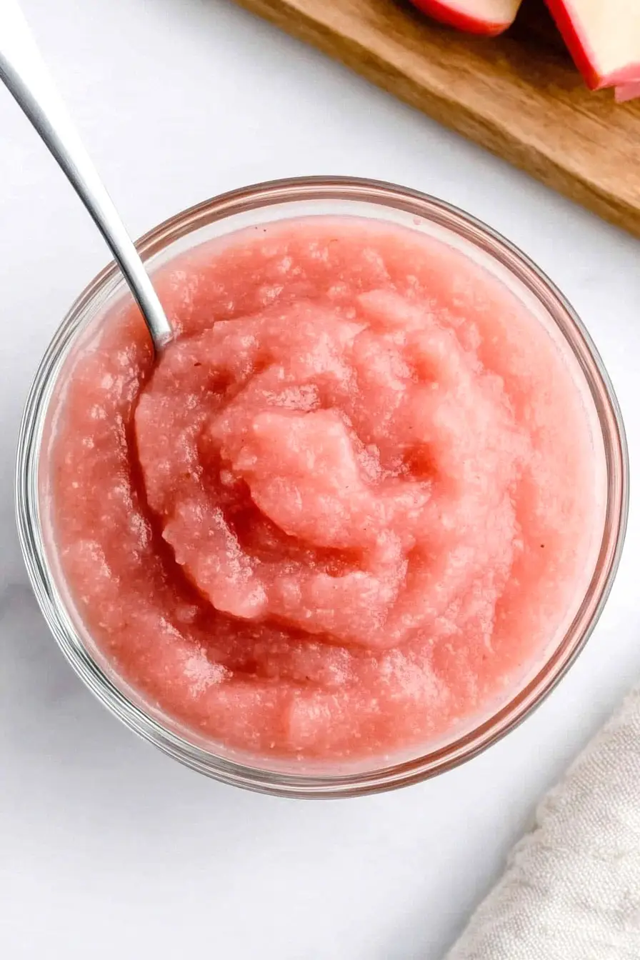 Quick Rhubarb Applesauce