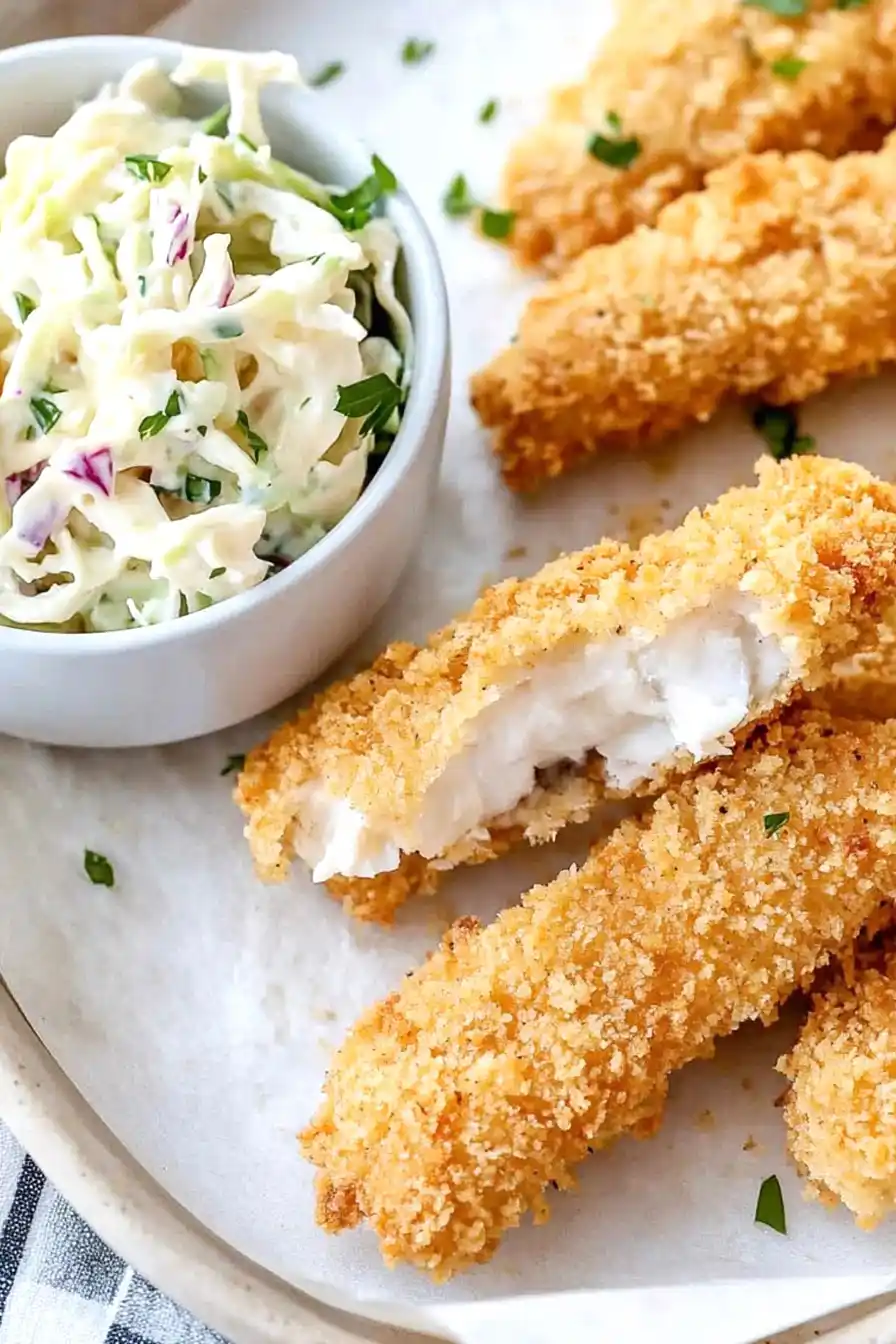 Tasty Baked Halibut Fish Sticks