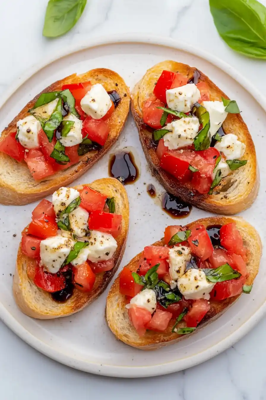 Easy Bruschetta with Mozzarella