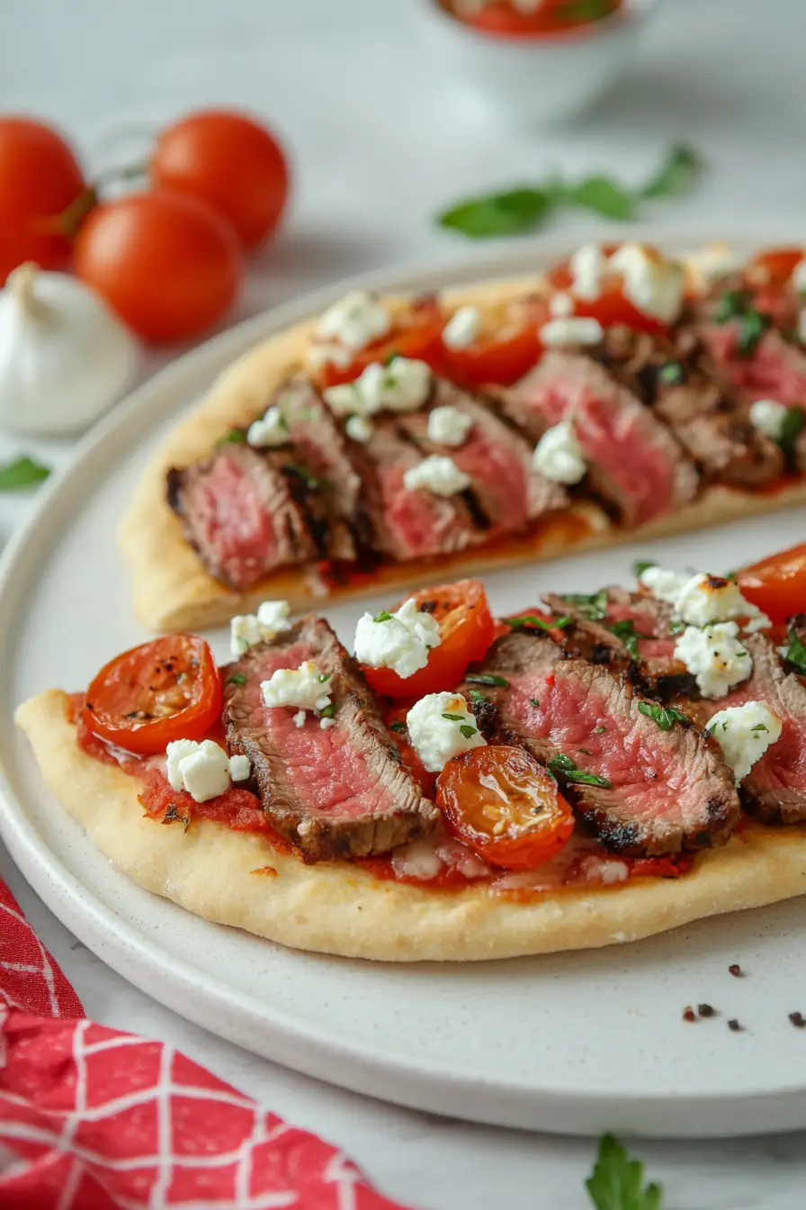 Tasty Steak Flatbread Pizza