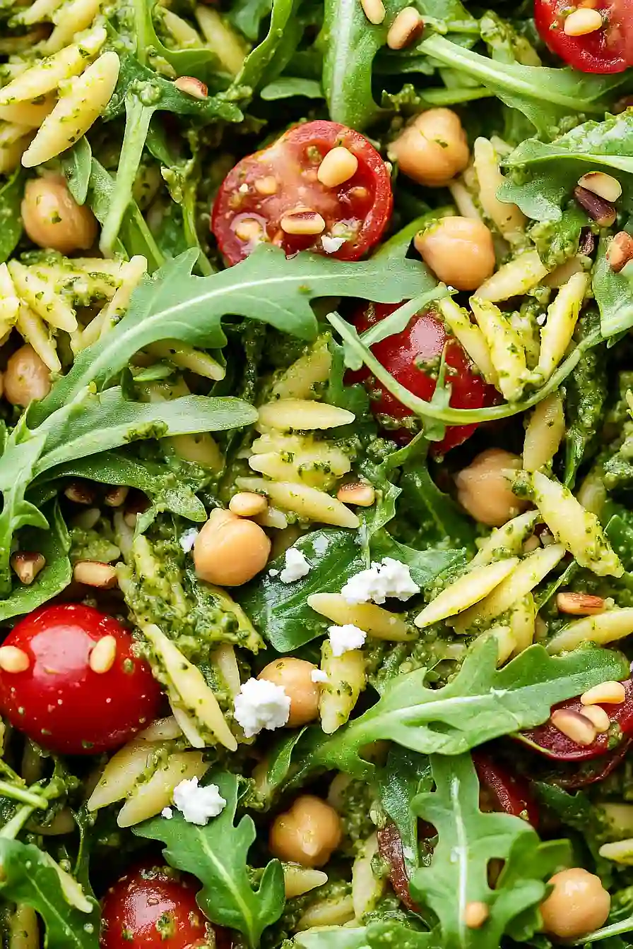 pesto orzo salad