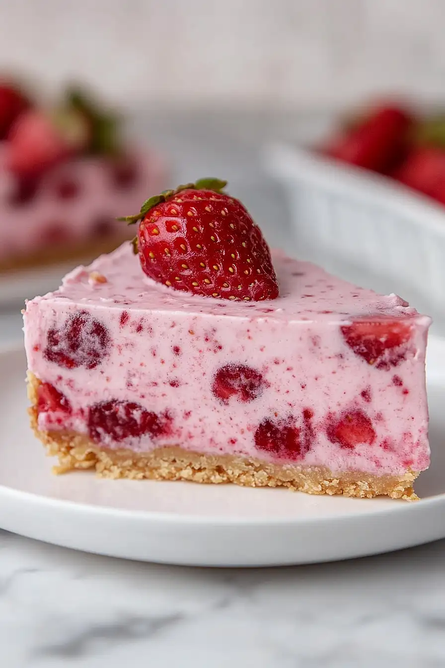 strawberry icebox pie