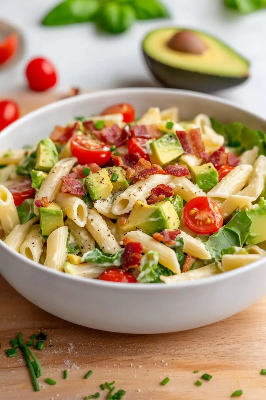 Quick Gluten Free Dairy Free BLT Pasta Salad