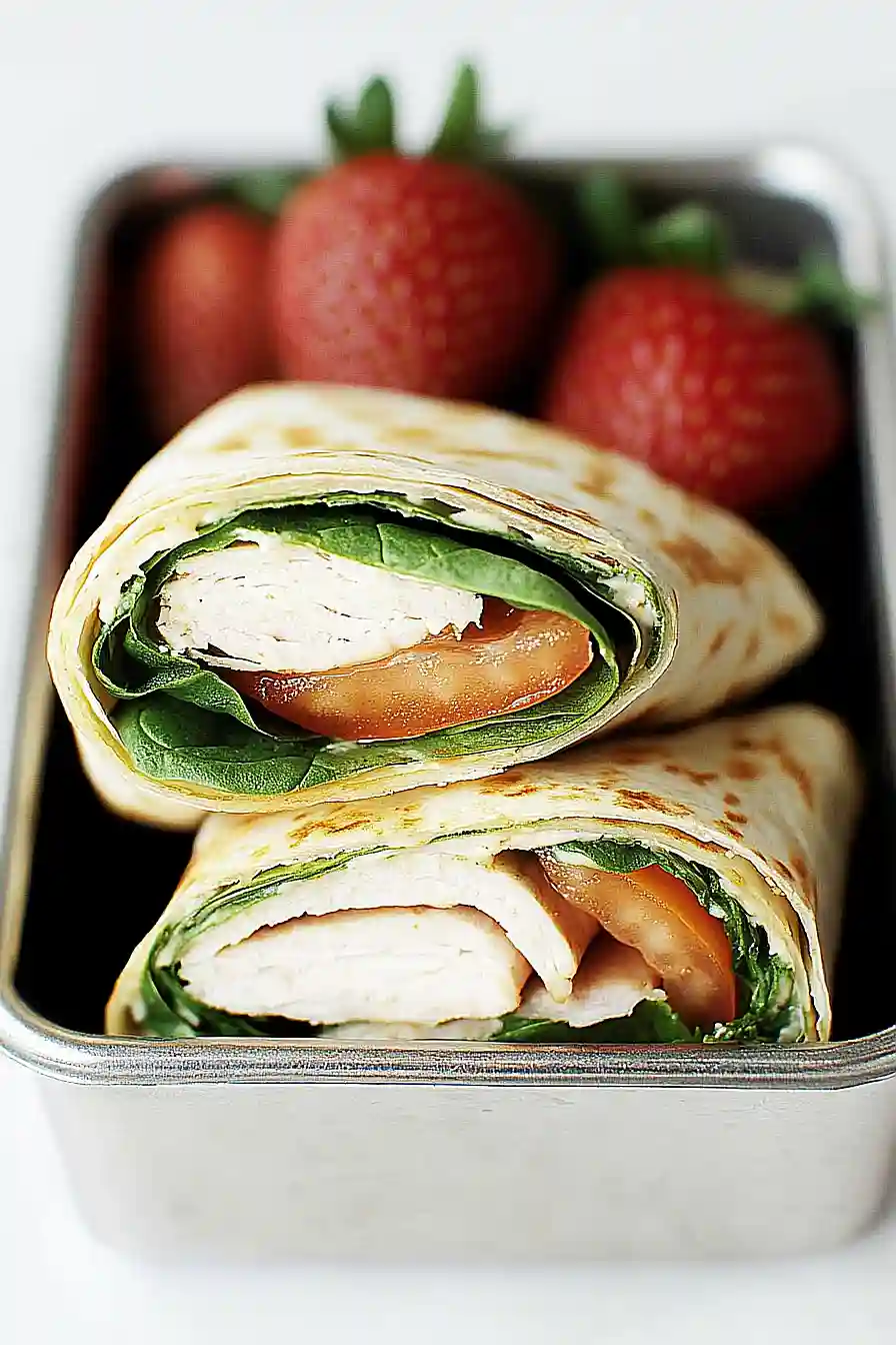 turkey hummus spinach wrap